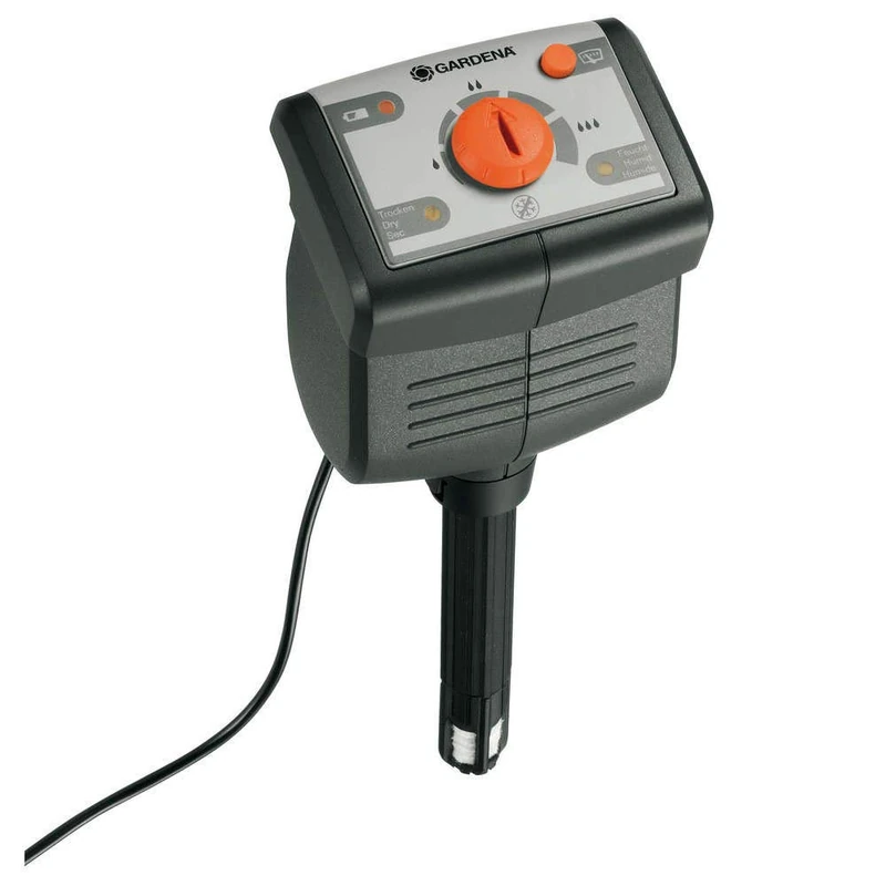 GARDENA Soil Moisture Sensor: The moisture meter takes soil moisture into account during watering; degree of moistness can be set with a rotary knob; water-saving and ecological (1188-20) - Image 1
