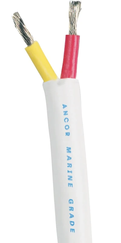 Ancor 123905 Marine Grade Electrical Safety Duplex Tinned Boat Cable (Flat, 8-Gauge, 50-Feet)