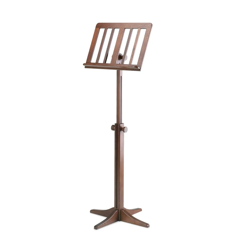 K&M 11611 Wooden Music Stand, Walnut