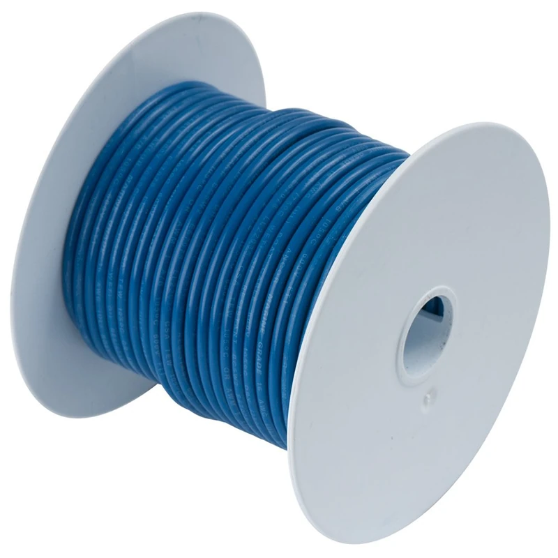 Ancor 106125 Marine Grade Electrical Primary Tinned Copper Boat Wiring (12-Gauge, Dark Blue, 250-Feet)