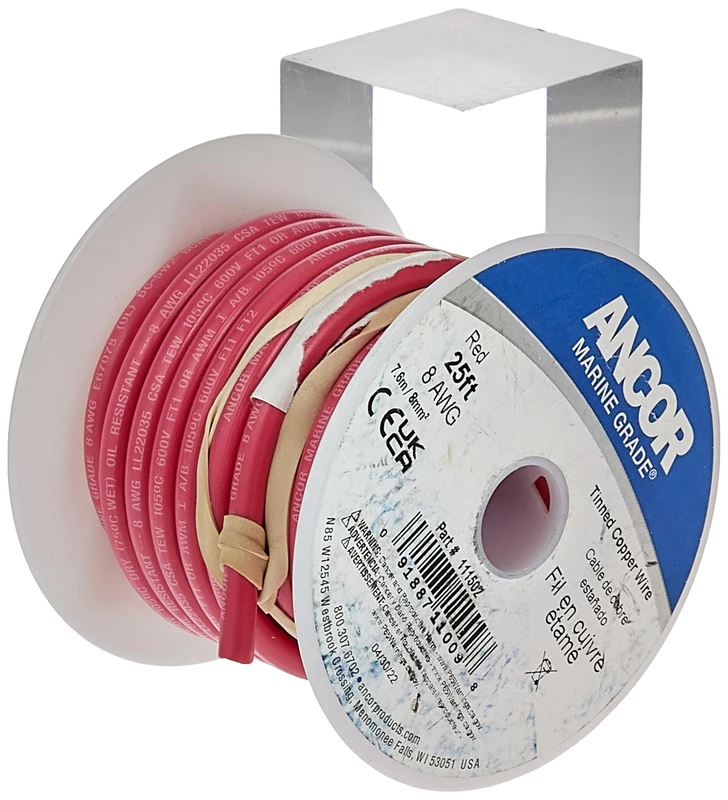 Ancor 111510 8 AWG Tinned Copper Marine Grade Wire - Red 100ft