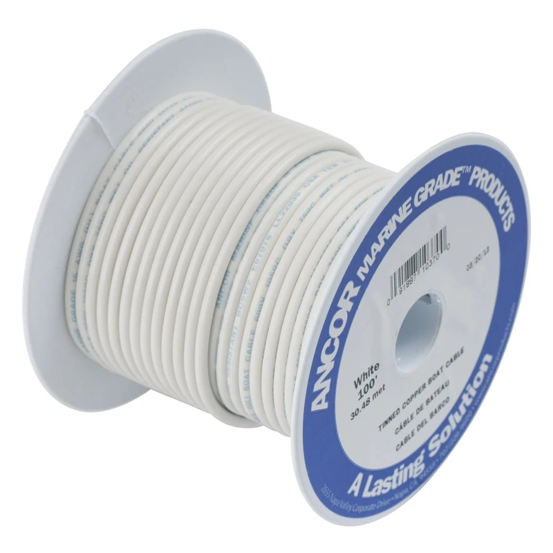 Ancor 639 – 106910 Marine Grade Cable Main, White, 3.31 mm2, 30.5 M