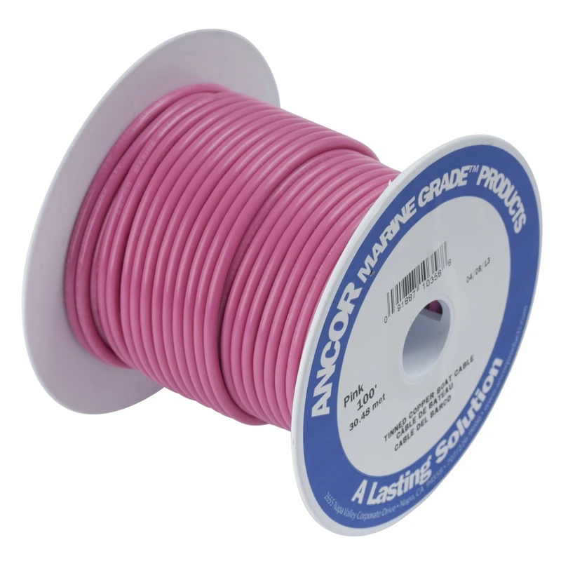 Ancor Marine Grade Primary Wire and Battery Cable (Pink, 250 Feet, 16 AWG)