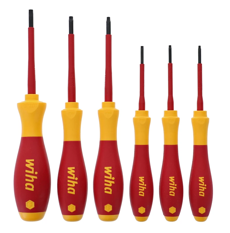Wiha 32590 Torx Screwdriver Set with SoftFinish Handle, 1000 Volt, 6 Piece