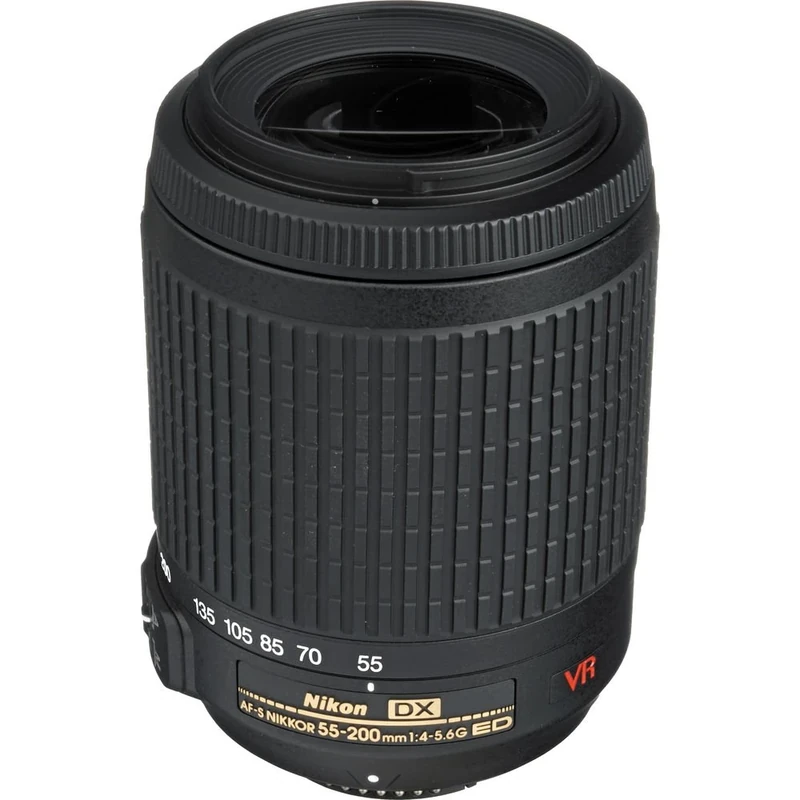 Nikon JAA798DA 55-200MM F/4-5.6 AF-S VR DX Black Lens - Bulk packaging (White box, New)