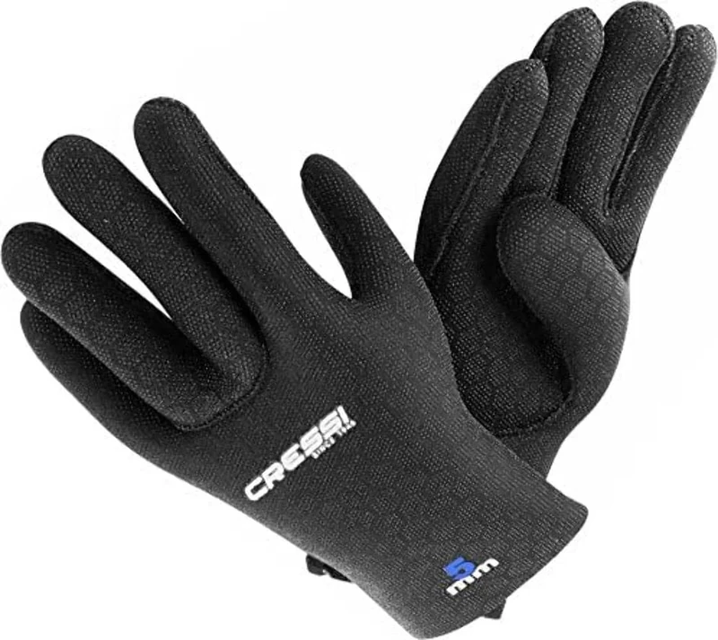Cressi High Stretch Neoprene Diving Gloves - Black, Large/5 mm