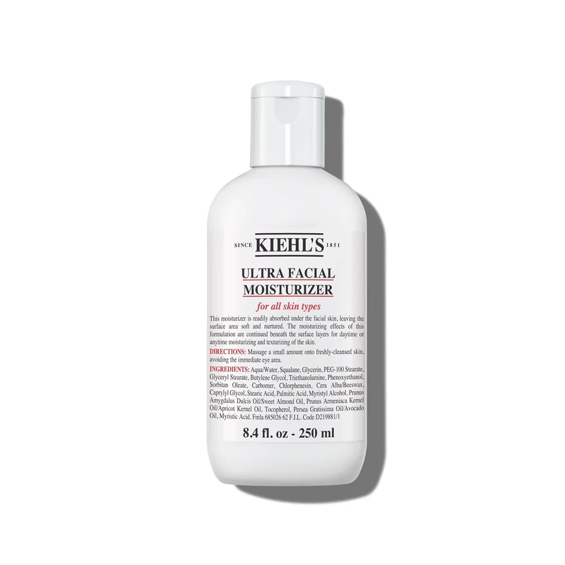 Kiehl's Ultra Facial Moisturiser, Face Moisturiser For Women & Men, Suitable for All Skin Types, Fragrance-Free, 250ml