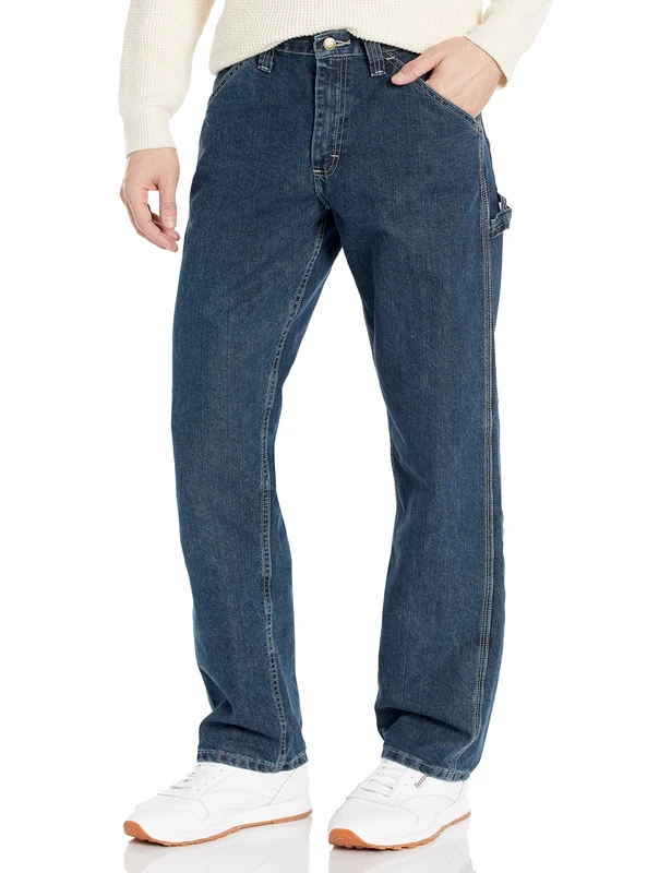 LEE Men's Loose-Fit Straight Leg Carpenter Jean, Quartz Stone, 33W x 30L