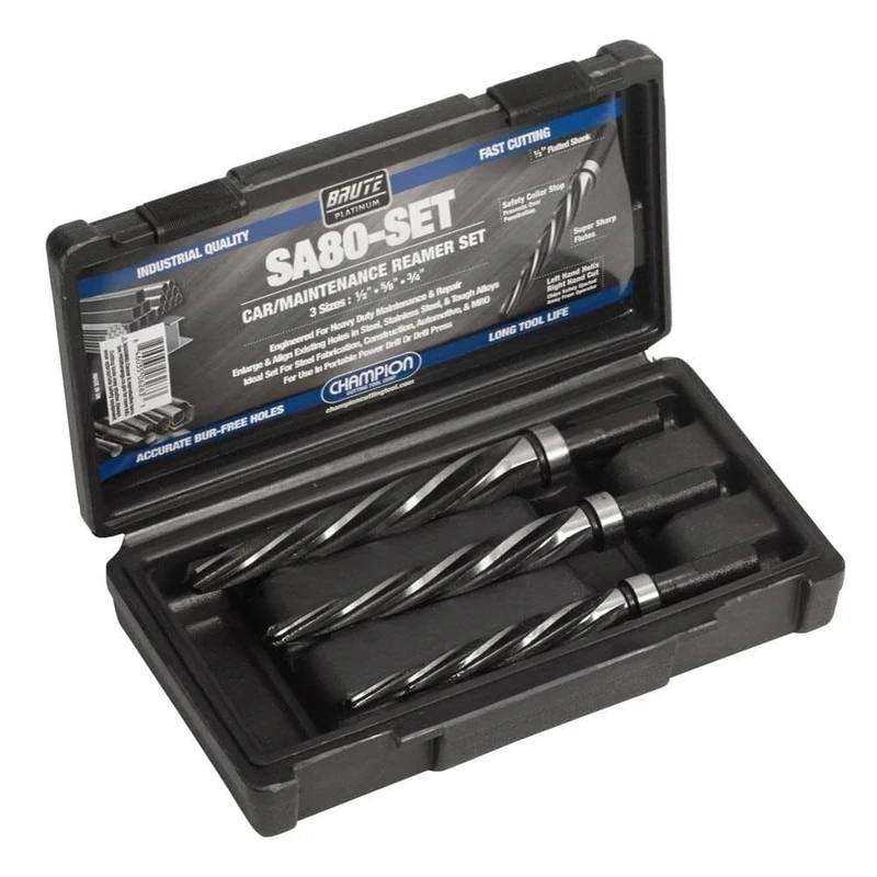 Champion SA80-SET Brute Platinum HSS Maintenance Reamer 3 Piece Set (1/2", 5/8", 3/4")