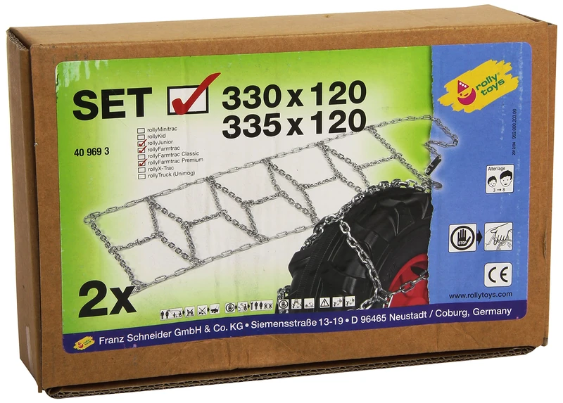 rolly toys 409693 Tyre Snow Chains Set of 2 335 x 120-12M