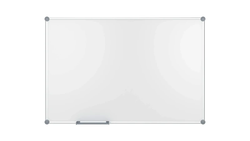 Maul Whiteboard 2000 MAULpro 100 x 150 cm, Magnetic Aluminium Wall Board with Pen Tray for Whiteboard Markers, Dry Erasable, Scratch-Resistant Surface, Landscape and Portrait Format, Grey - Image 1
