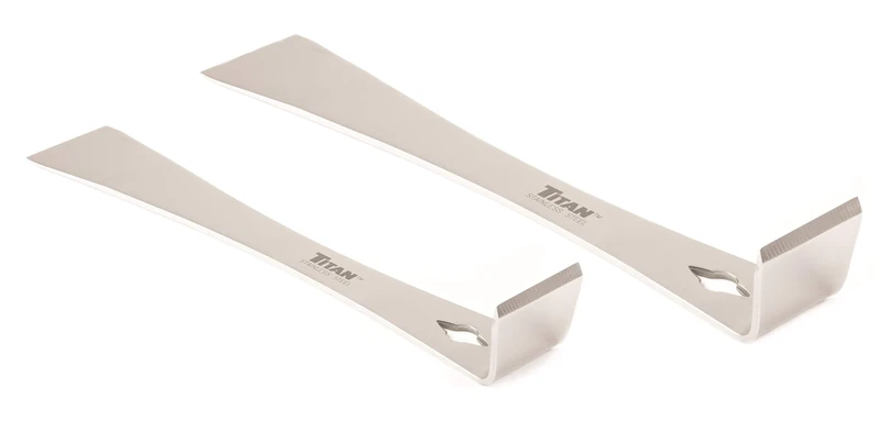 Titan 17005 2-Piece Stainless Steel Pry Bar Scraper Set, 7-1/4 x 9/16" and 9-1/4 x 9/16" - Image 1