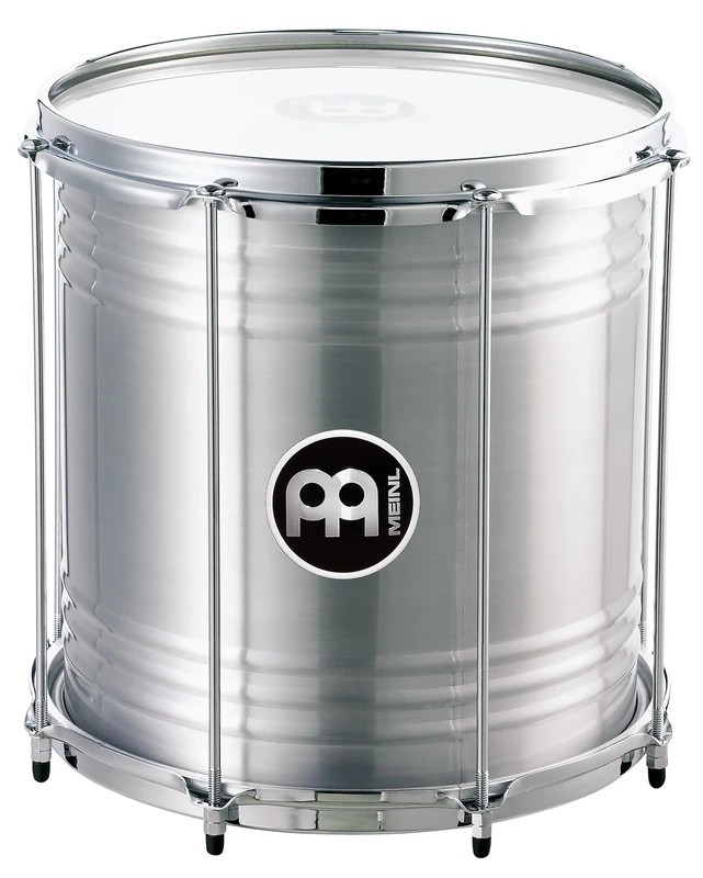 Meinl Percussion Aluminum Series Repinique - Small Hand Drum with Synthetic Head - 12 Inches Height - Aluminum, Silver (RE12)