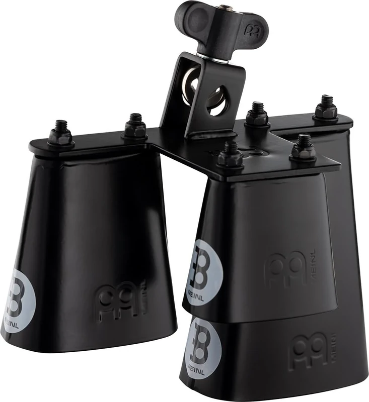 Meinl Percussion Triple Series Cowbell - 3-piece Set - 2.5 Inches, 3.5 Inches und 5 Inches - Mountable - Powder-Coated Steel, Black (SLTRI-BK)