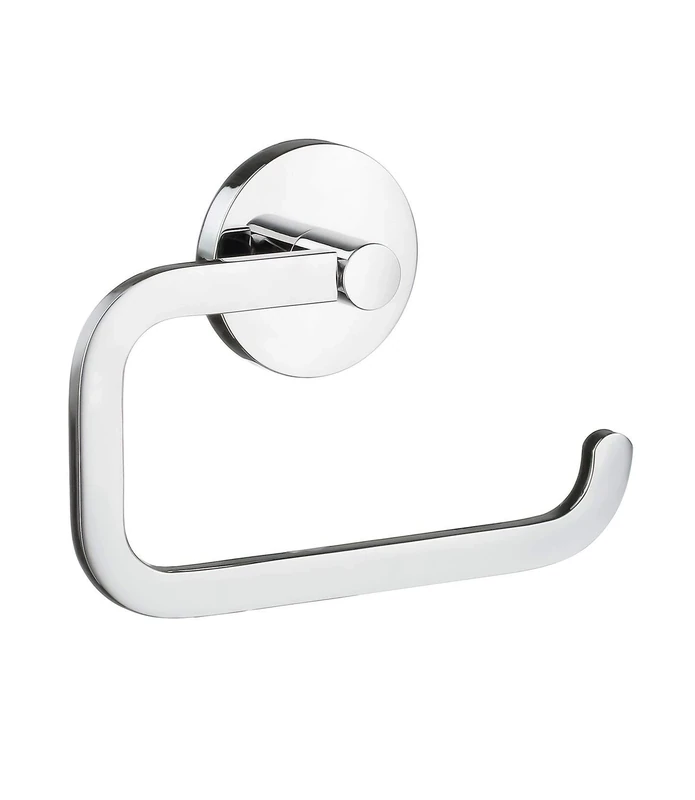 Smedbo "Loft" Toilet Roll Holder without Lid, Polished Chrome, 15 x 5 x 8.2 cm, Silver