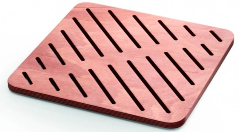 Lineabeta 7226.08 Shower Board Atlantica, Wood, 61 x 4 x 61 cm