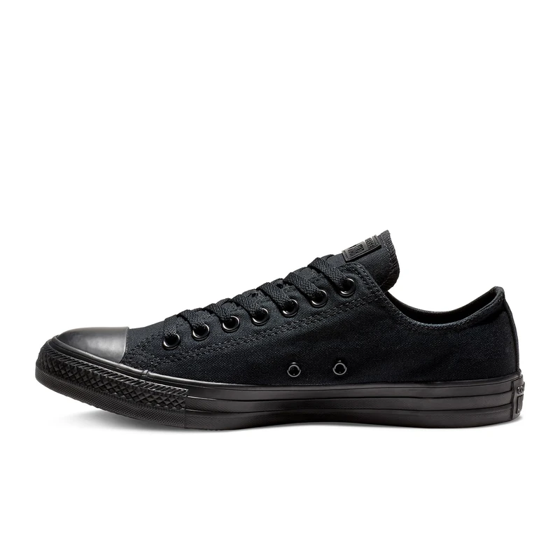 Converse All Star Low Trainers Black Mono Canvas - 6.5 UK