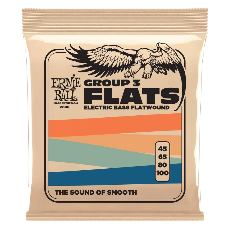 Ernie Ball Flatwound Group III Electric Bass Strings - 45-100 Gauge