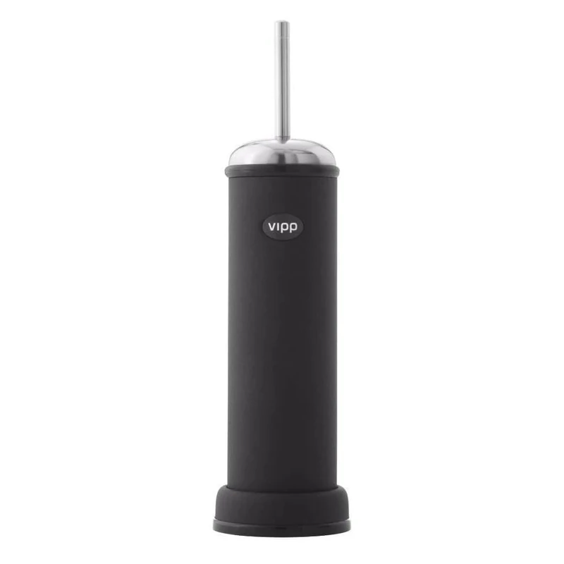 Vipp Toilet Brush, Rubber Stainless steel, Black, 12 cm