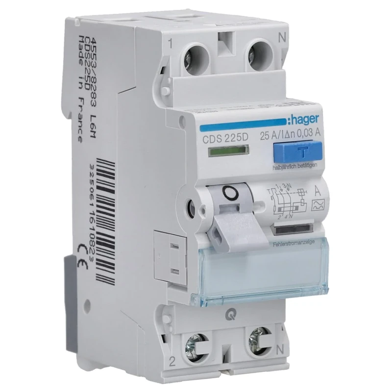Hager CDS225D FI-Schalter 2P 6kA 25A 30mA Type A QC