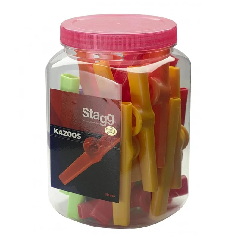 Stagg 12100 Colourful Kazoos Whistles (Pack of 30)