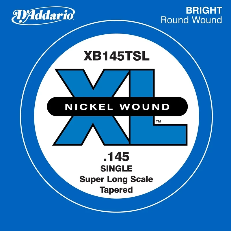 D'Addario XB145TSL .145 Nickel Wound Super Long Scale Tapered Single String for Bass Guitar
