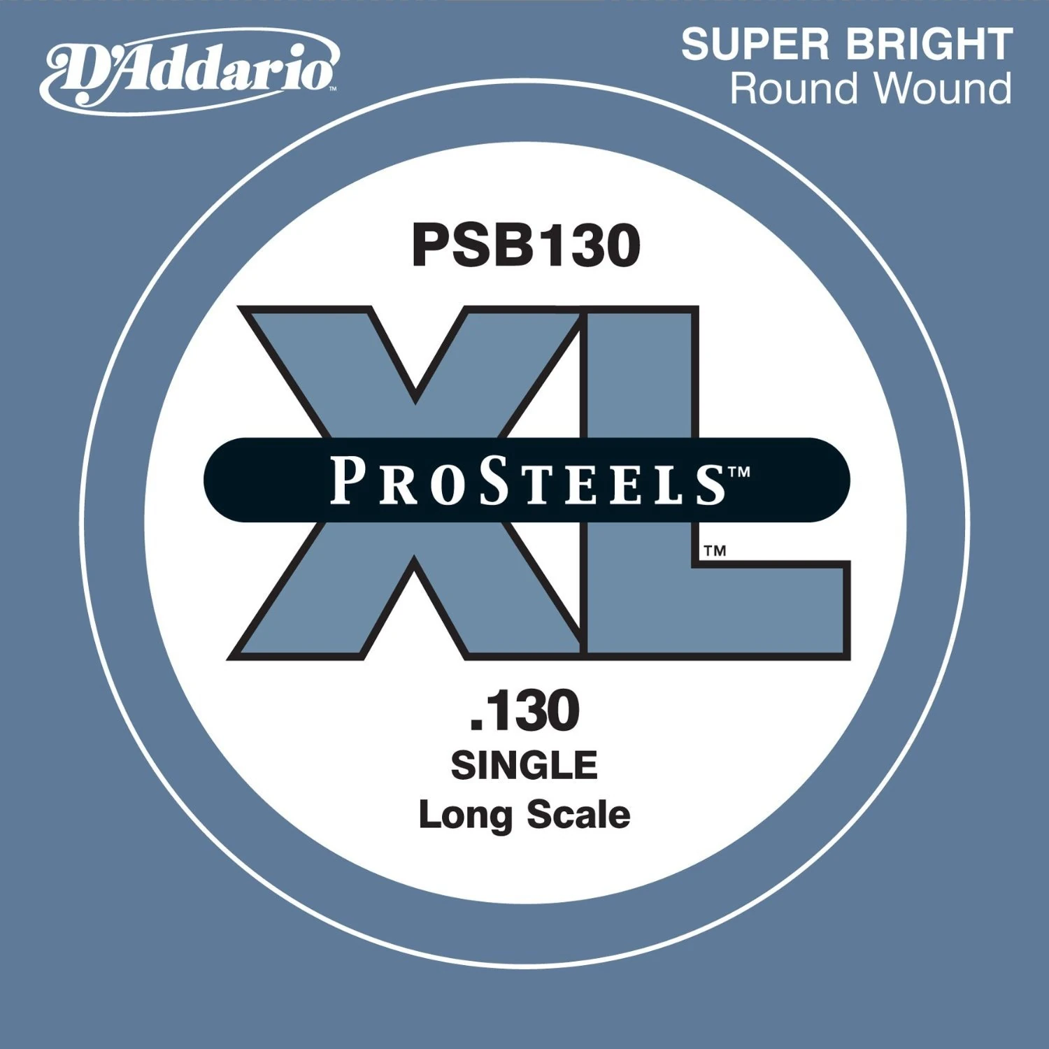 D'Addario .130 ProSteels Long Scale Single String for Bass Guitar