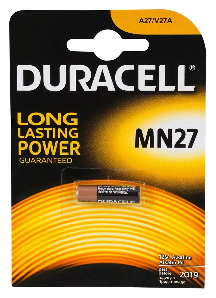 Duracell MN27 27A A27 L828 12V Security Cell Alkaline Battery