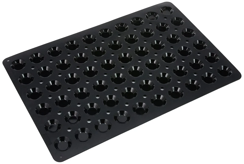 Lurch FlexiGastro 67107 Baking Mould 100% BPA-Free Platinum Silicone 60 cm Mini Tartlet Black 60 x 40 cm Catering