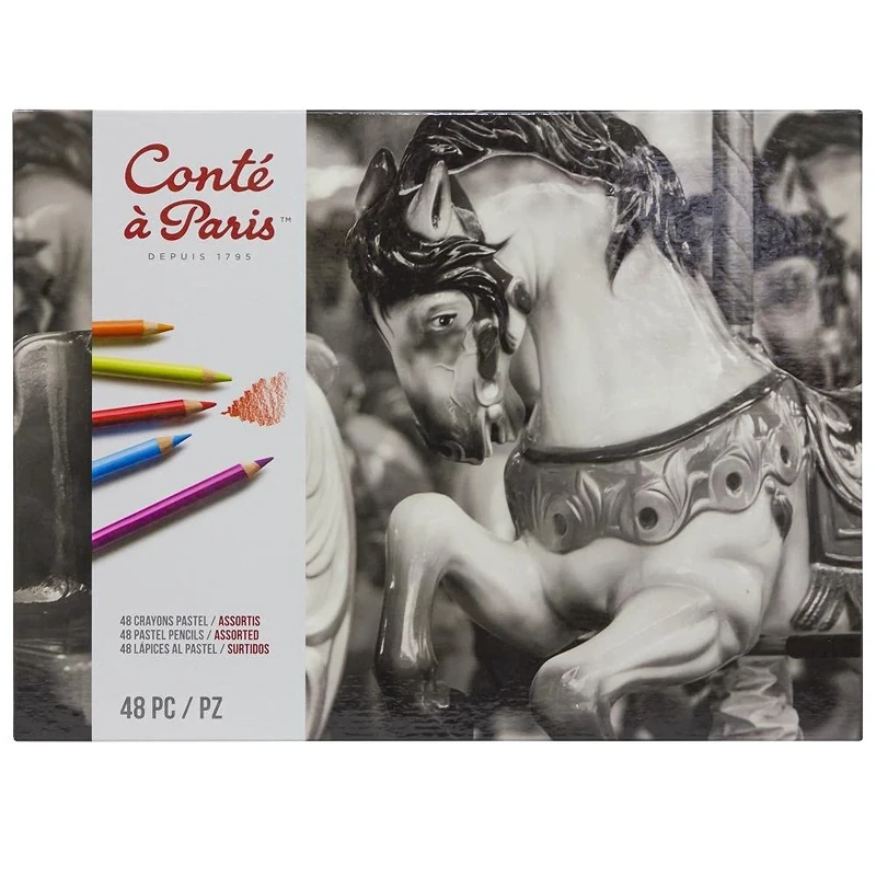 Conte a Paris 2184 Pastel Pencil Set, Assorted, Set of 48