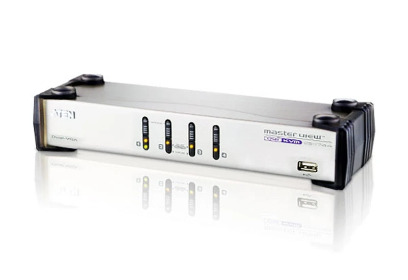 ATEN 4 Port USB Dual View KVMP Switch and Audio UK | #1 Global KVM Market Leader