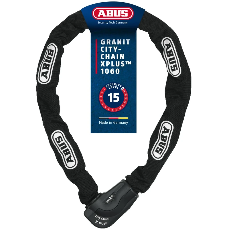ABUS chain lock Granit CityChain XPlus 1060 - hardened steel bicycle lock - security level 15