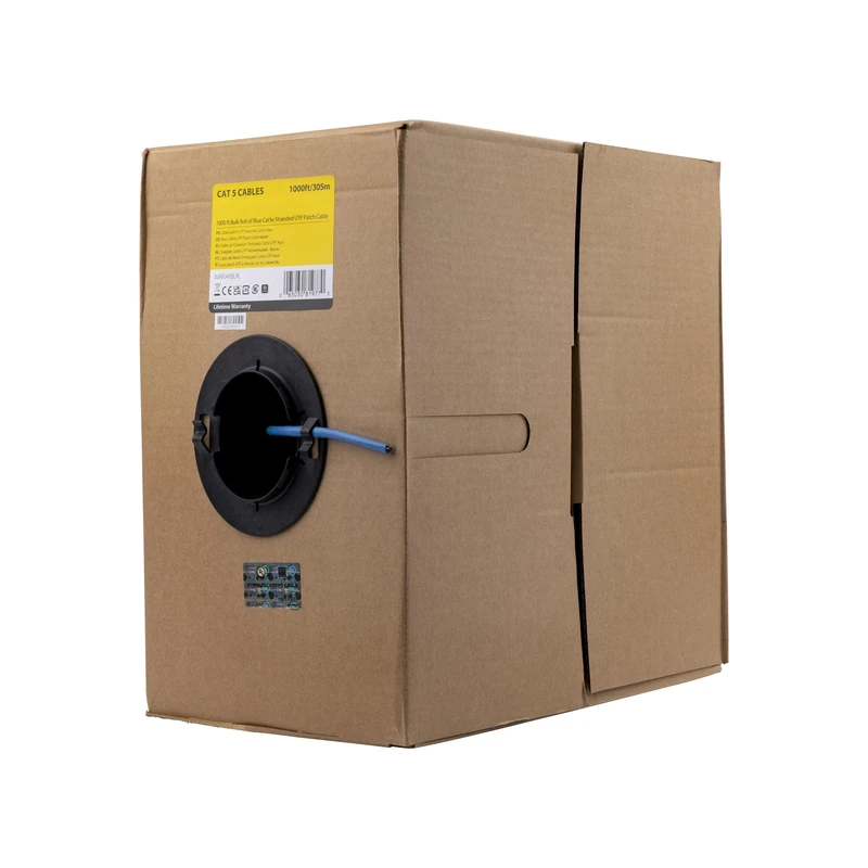 StarTech.com 1000 ft Bulk Roll of Blue Cat5e Stranded UTP Patch Cable - networking cables (Blue)