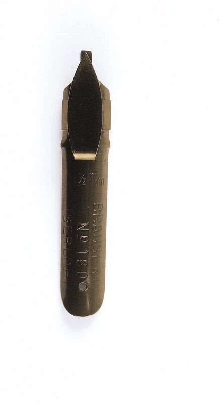 Brause 18015B - Calligraphy nibs for nib holders and pens - Square nib Latin style - Box of 50 Bandzug 1.5 mm nibs - Made in Germany. For right-handed use