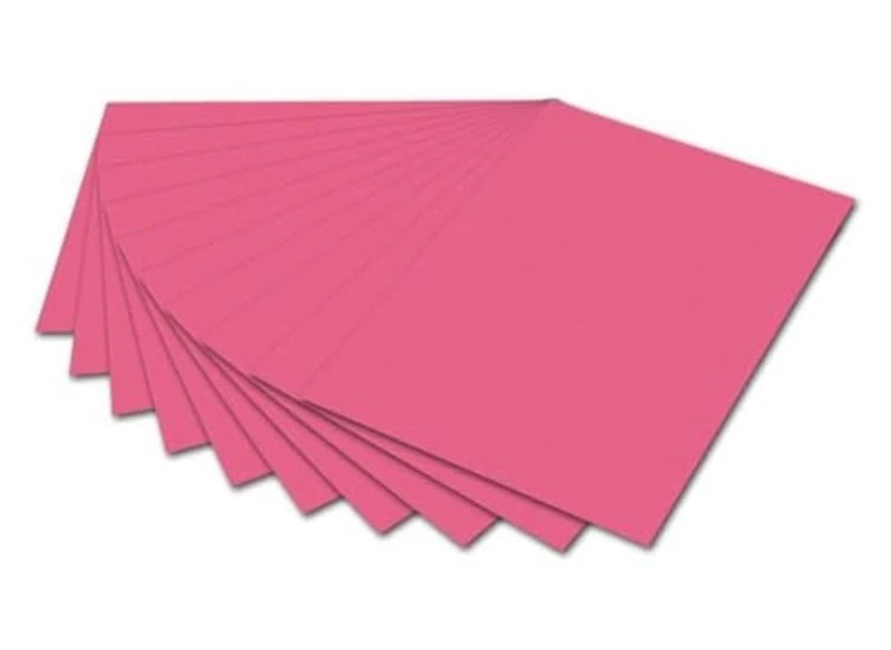 folia 6129 - Photo Card Dusky Pink, 50 x 70 cm, 300 g/m², 10 Sheets - for Crafts and Creative Design of Cards, Window Pictures and Scrapbooking