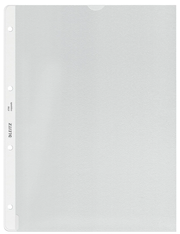 Leitz Document Wallets A4, Grained Polypropylene, Archive Safe, Clear, Pack of 100
