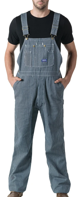 Walls Men's Big Smith Rigid Bib Overall, Hickory Stripe, 32W x 32L