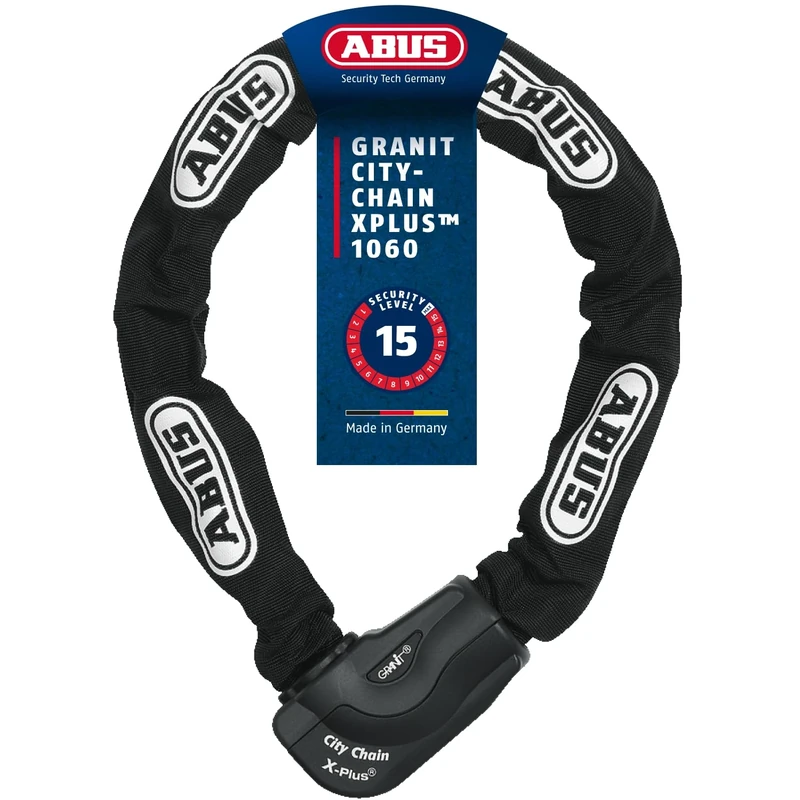 ABUS chain lock Granit CityChain XPlus 1060 - hardened steel bicycle lock - security level 15