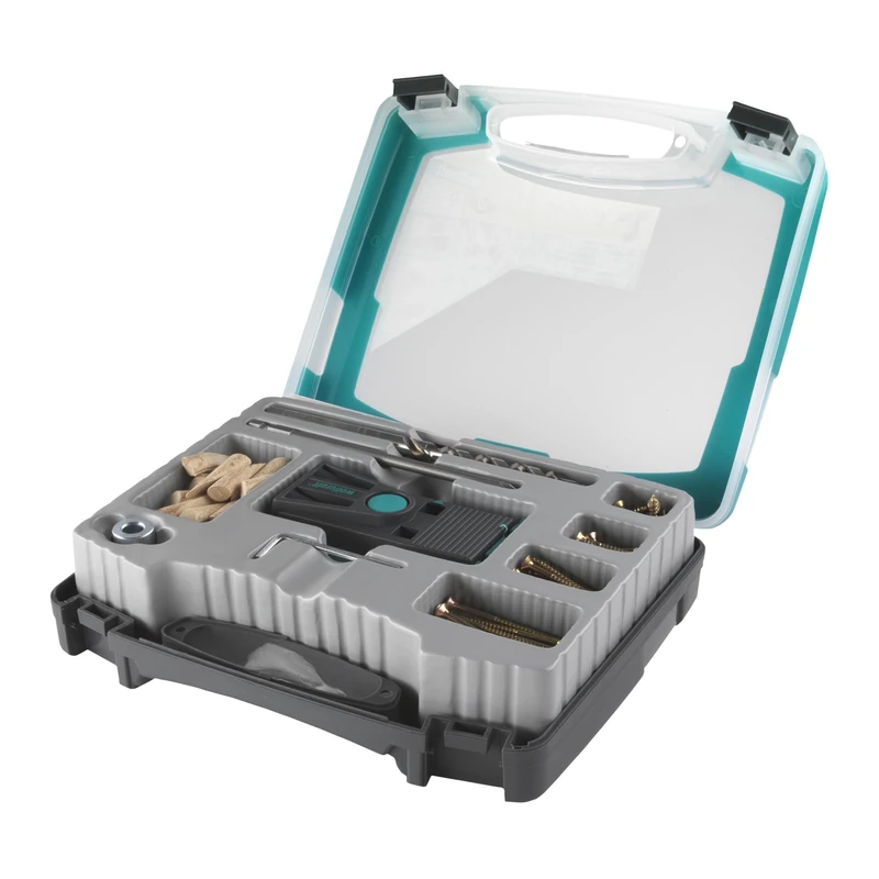 wolfcraft Undercover Jig Set PZ, 55 pcs. I 4642000 I Complete Sets for Invisible fastenings