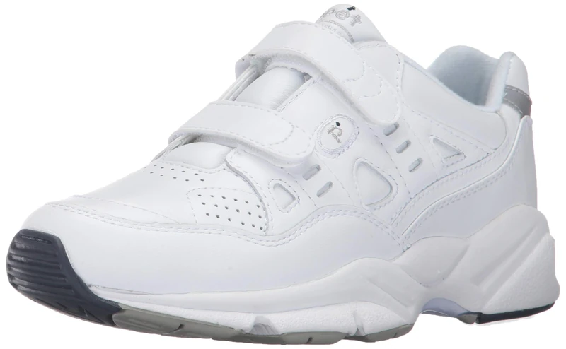 Propét Men's Stability Walker Strap Sneaker, White, 10 UK