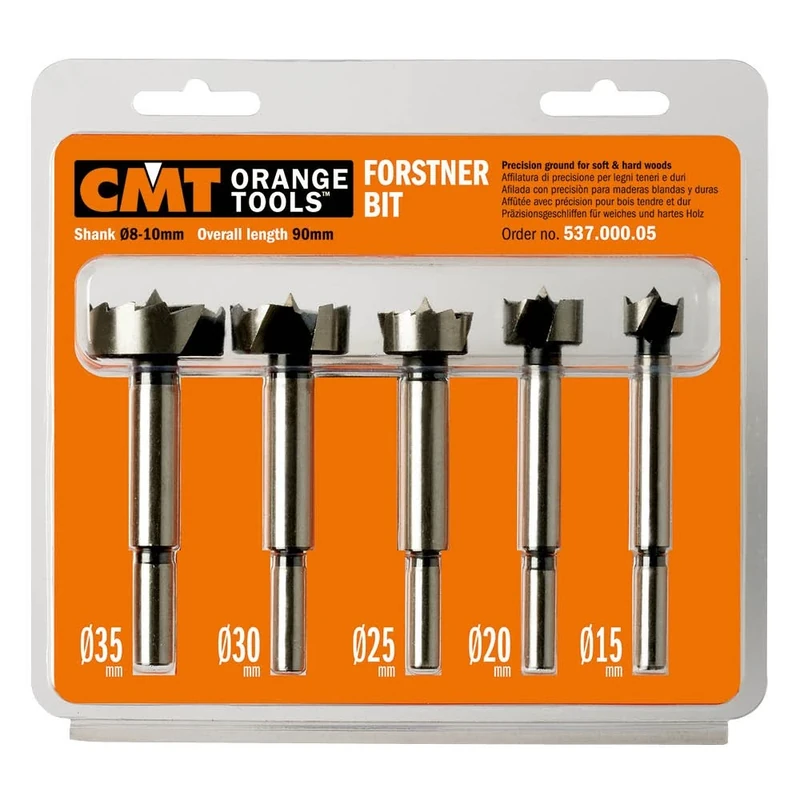 CMT 537.000.05 - Forstner Bit Set With Case 5-Pce Hl S=8-10 Rh