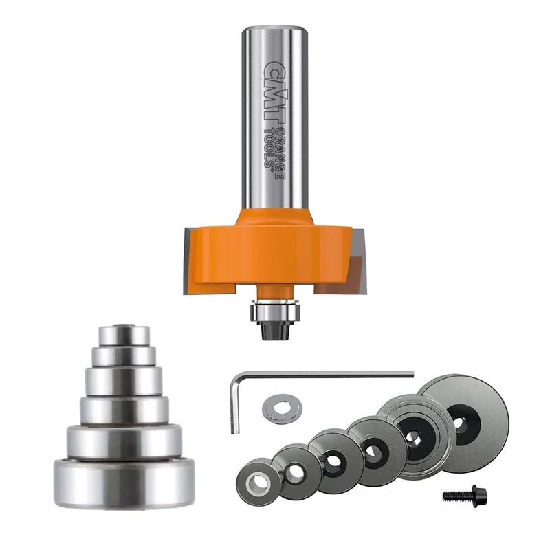 CMT 835.501.11 Rabbeting Router Bit Set, 12-Inch Shank, Orange