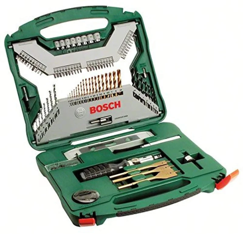 Bosch 100-Piece X-Line Titanium Drill and Screwdriver Bit Set (Wood, Masonry and Metal, Accessories for Drills)