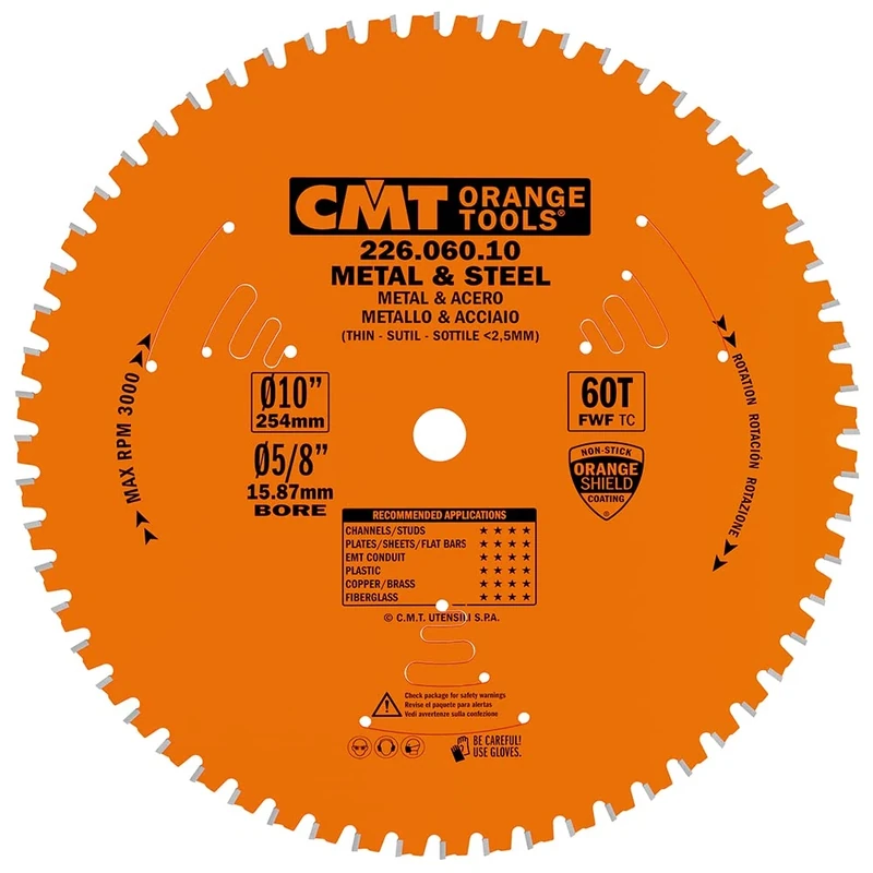 CMT 226.060.10 - Dry Cut Blade 10 X60Fwf 5/8 -Bore