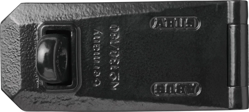 ABUS Granite hasp and Staple 130/180 - Ideal as Fixture for Granite Padlocks - Extremely Stable with Hardened Hinge Pins - Security Level 10 - Black