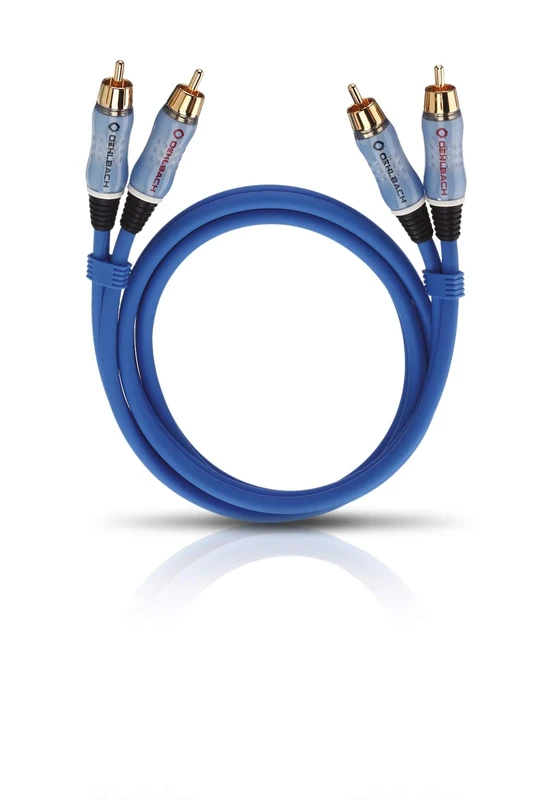 Oehlbach Beat Stereo Audio Cable RCA Cable Set for CD Players and Amplifiers Effective Shielding OFC Copper 5 m Blue