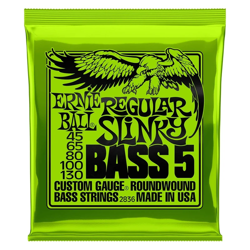 Ernie Ball Regular Slinky 5-String Bass Strings 45-130 Gauge - Nickel