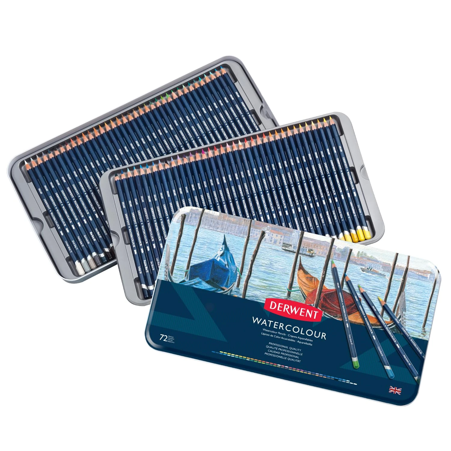 Derwent Watercolour Pencils, Painting & Drawing, Set Of 72, Ideal For Blending & Layering, Professional Quality, 32889