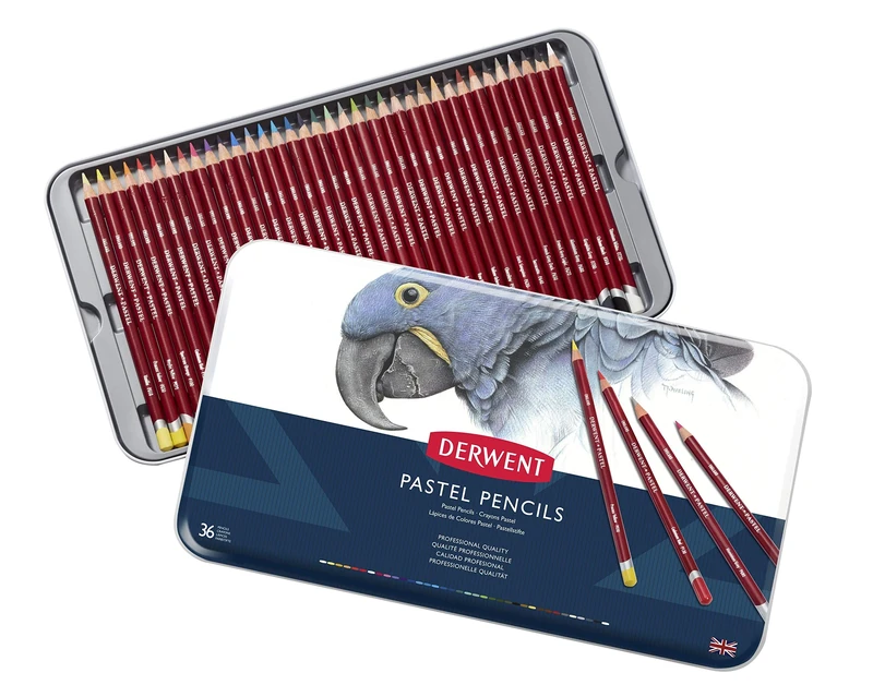 Derwent Pastel Pencils, Drawing & Writing, Set Of 36, Ideal For Blending & Colouring, Professional Quality, 0700307