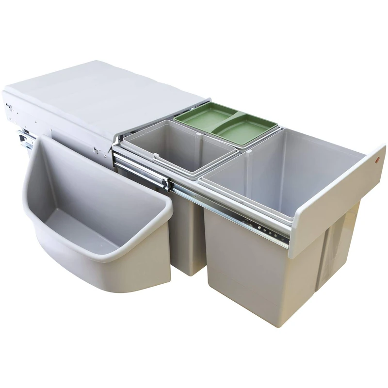Wesco Built-in Rubbish Bin Corner Trio – 690 x 335 x 515 mm KB 900 mm [Pack of 1 103371216 - Image 1